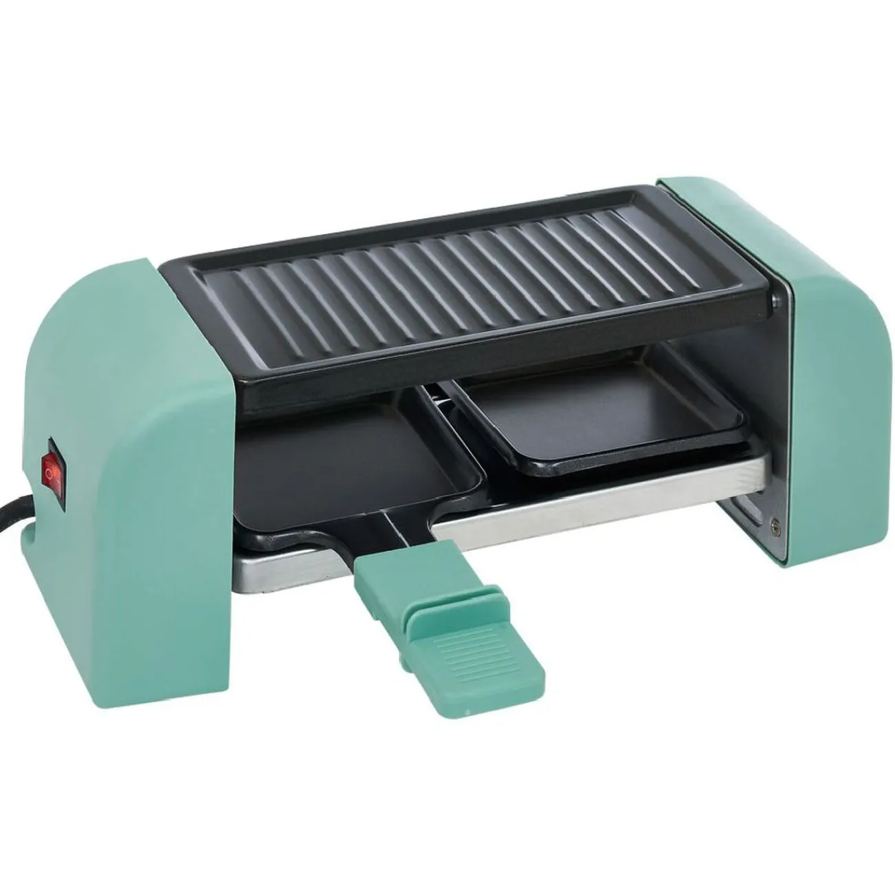 Gifi Machine à raclette Duo connectable rouge 2 poêlons 450W