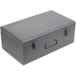 Gifi Rangement|Malle de rangement métal gris ou vert 47x28xH19cm