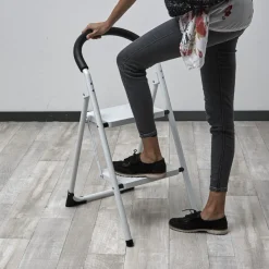 Gifi Aménagement Atelier^Marchepied pliant 2 marches blanc