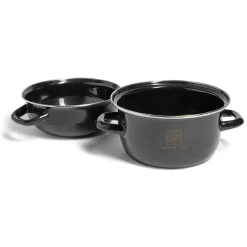 Gifi Marmite à moules avec couvercle acier noir Ø18xH16,5cm