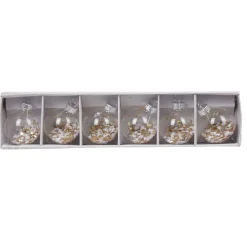 Gifi Marque-place de Noël blanc et doré x 6