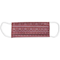 Gifi Bien-Être^Masque adulte catégorie 1 tissu motif edelweiss thème Noël rouge blanc