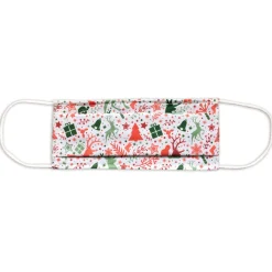 Gifi Bien-Être^Masque adulte catégorie 1 tissu motif thème Noël rouge vert blanc