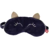Gifi Beauté^Masque de nuit adulte Taille unique design chat bleu et doré 100% coton