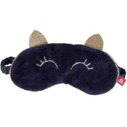 Gifi Beauté^Masque de nuit adulte Taille unique design chat bleu et doré 100% coton