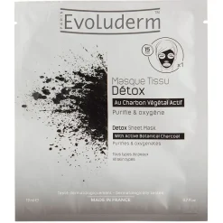 Gifi Beauté^Masque tissu Evoluderm détox charbon végétal