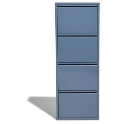 Gifi Rangement|Meuble à chaussures Pittsburgh bleu orage 4 portes