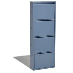 Gifi Rangement|Meuble à chaussures Pittsburgh bleu orage 4 portes