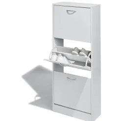 Gifi Rangement|Meuble à chaussures Utah blanc 3 tiroirs