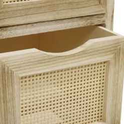 Gifi Rangement|Meuble d'appoint Salomé 2 panières bois et métal 26xH46,5x30cm