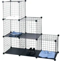 Gifi Rangement|Meuble de rangement 6 cases modulable en métal