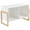 Gifi Rangement|Meuble de rangement 2 casiers blanc naturel
