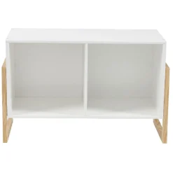 Gifi Rangement|Meuble de rangement 2 casiers blanc naturel