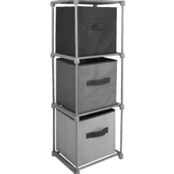 Gifi Rangement|Meuble de rangement 3 tiroirs gris