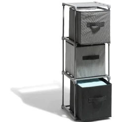 Gifi Rangement|Meuble de rangement 3 tiroirs gris