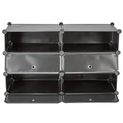 Gifi Rangement|Meuble de rangement 6 tiroirs noir