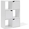 Gifi Rangement|Meuble de rangement Adam 6 cases Blanc 60x29,8xH90 cm