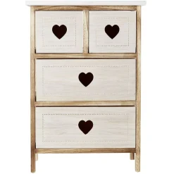 Gifi Rangement|Meuble de rangement en bois 4 tiroirs