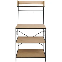 Gifi Rangement|Meuble de rangement Kitchen bois et métal 80xH160x40cm