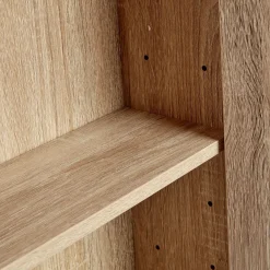 Gifi Aménagement Salle De Bain^Meuble de rangement mural en bois salle de bain avec miroir