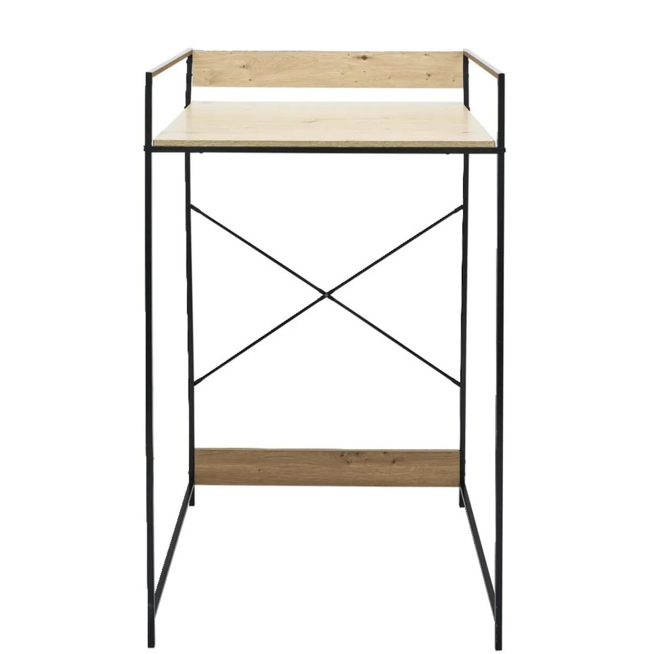 Gifi Entretien Du Linge|Meuble pour buanderie 70xH115x60cm bois et acier noir