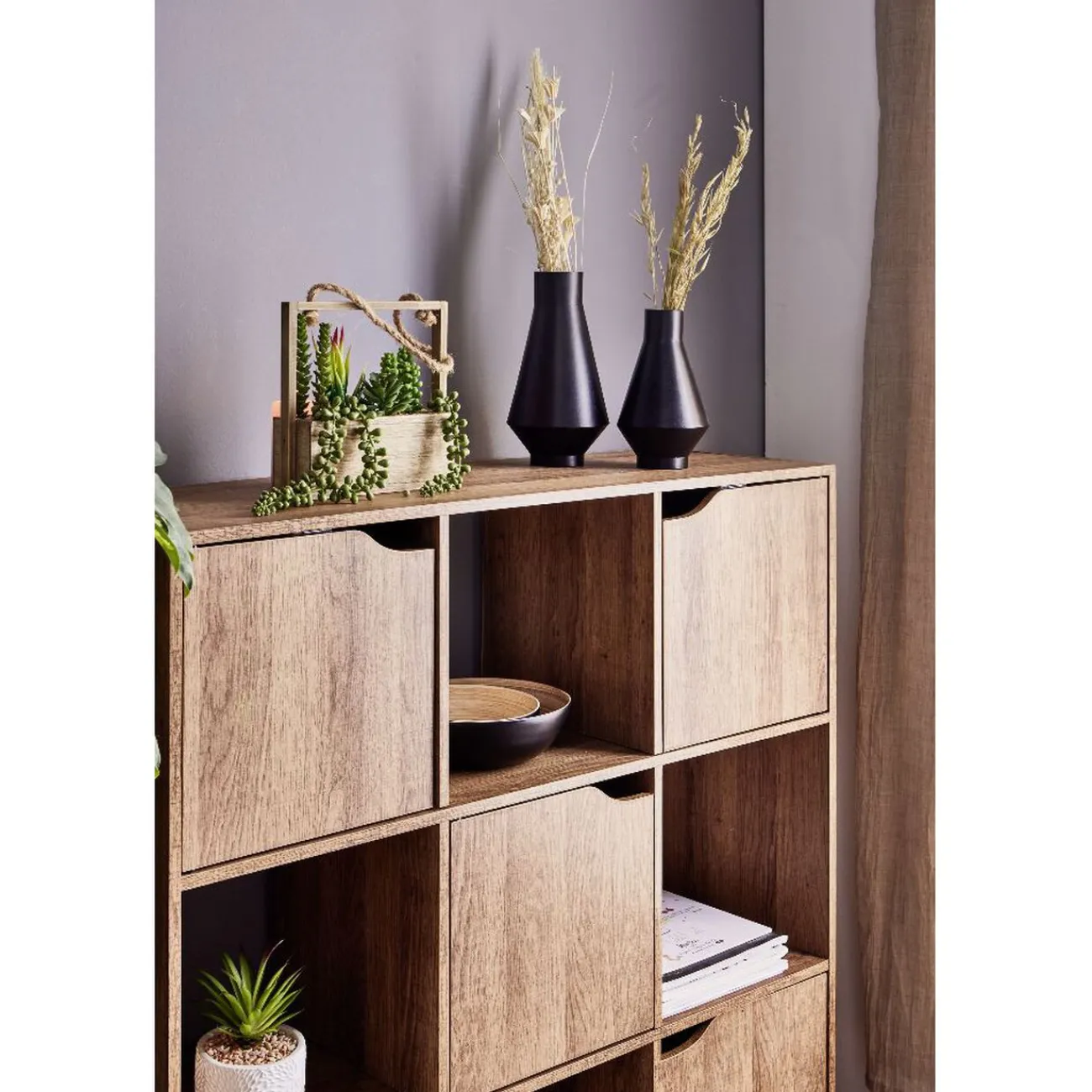 Gifi Rangement|Meuble étagères mdf 9 casiers