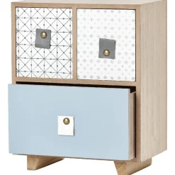 Gifi Rangement|Mini boîte de rangement design meuble rose et bleu