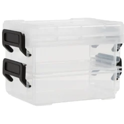 Gifi Rangement|Mini boîte de rangement 0,2L fermeture clip x2