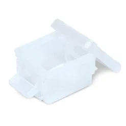 Gifi Rangement|Mini boîte en plastique transparent fermeture clips 0,30L x3