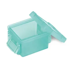 Gifi Rangement|Mini boîte en plastique vert fermeture clips 0,30L x3