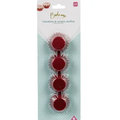 Gifi Mini caissette à muffin aluminium rouge x80