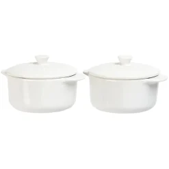Gifi Mini cocotte céramique blanc x2