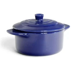 Gifi Mini cocotte individuelle en céramique avec couvercle - bleu ou noir