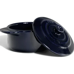 Gifi Mini cocotte individuelle en céramique avec couvercle - bleu ou noir