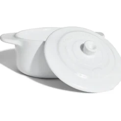 Gifi Mini cocotte individuelle en céramique avec couvercle - gris ou blanc