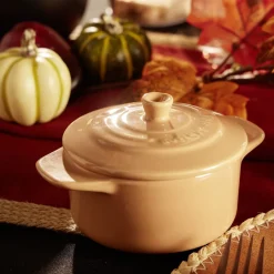 Gifi Mini cocotte individuelle en céramique avec couvercle - marron clair ou foncé