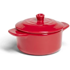 Gifi Mini cocotte individuelle en céramique avec couvercle - rouge ou vert