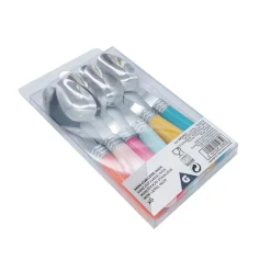 Gifi Mini cuillère inox manche plastique multicolore x6