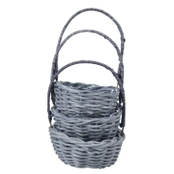 Gifi Rangement|Mini panier argenté x3