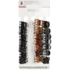 Gifi Beauté^Mini pince plastique noir marron transparent x32