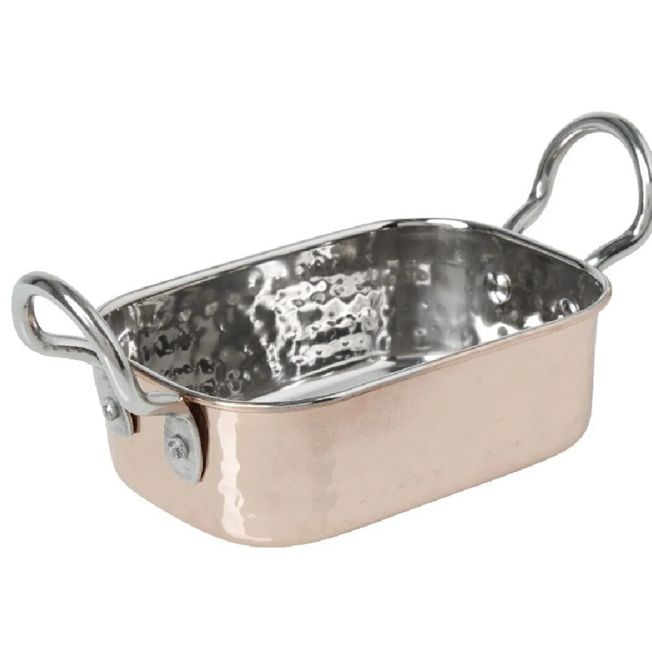 Gifi Mini plat à four rectangulaire noir ou cuivre effet martelé