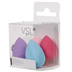 Gifi Beauté^Mini éponge pour visage latex forme oeuf pastel x4
