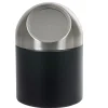 Gifi Nettoyage Et Entretien|Mini poubelle de salle de bain métal noir gris