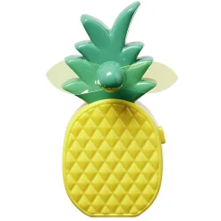 Gifi Ventilateur^Mini ventilateur à piles Homday forme ananas jaune et vert
