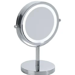 Gifi Aménagement Salle De Bain^Miroir à led sur pied double face gris