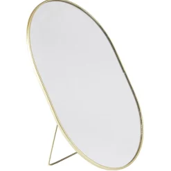 Gifi Aménagement Salle De Bain^Miroir à poser métal doré Sunflow 16x2xH22cm