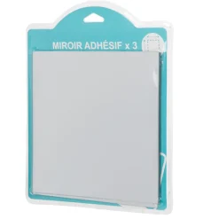 Gifi Aménagement Salle De Bain^Miroir carré adhésif x3