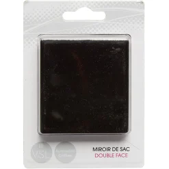 Gifi Aménagement Salle De Bain^Miroir de sac double face carré noir