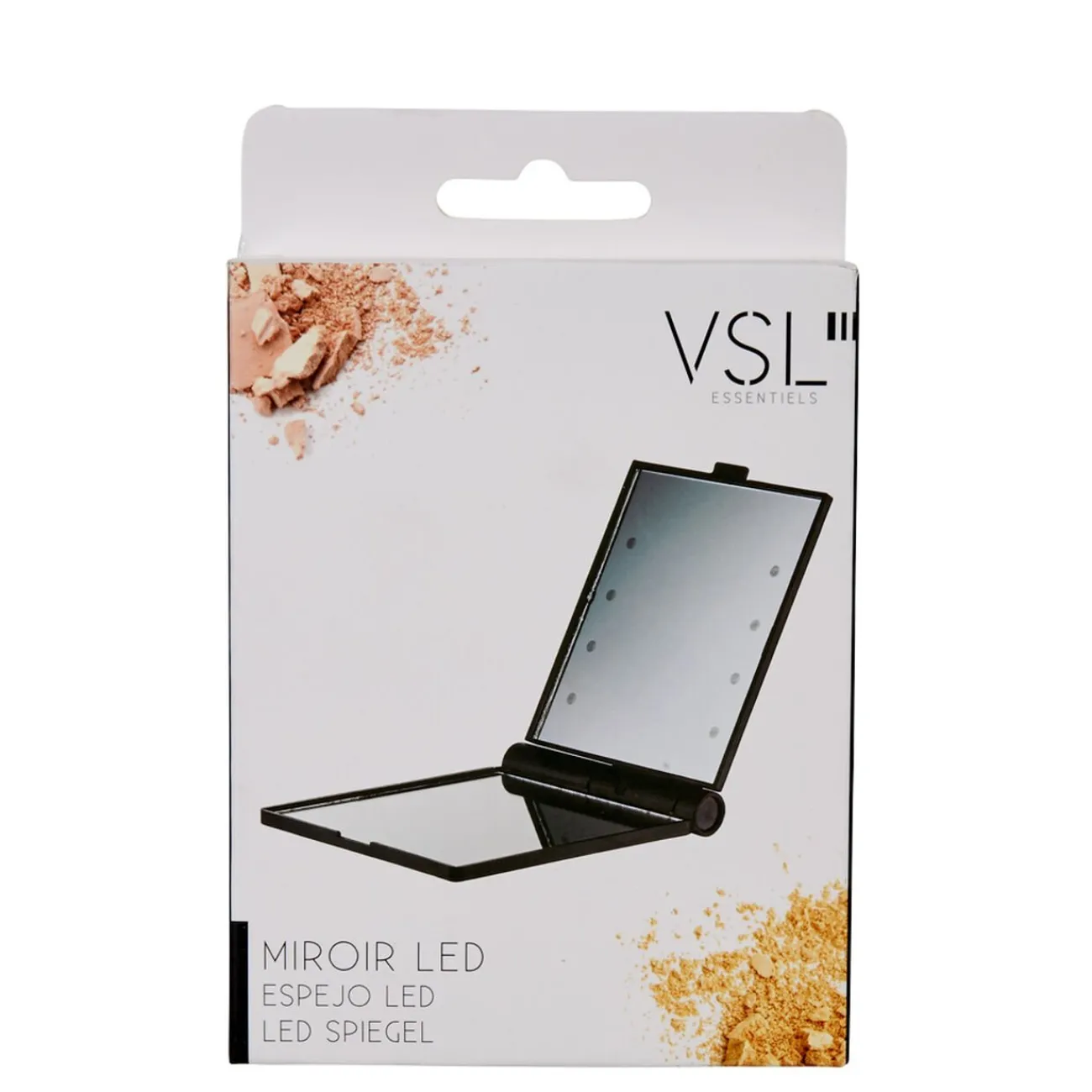 Gifi Aménagement Salle De Bain^Miroir double carré noir LED