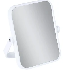 Gifi Aménagement Salle De Bain^Miroir grossissant x1 x2 double face rectangulaire sur pied blanc